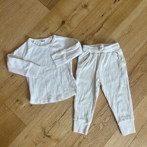 Oaks small shop 3-4T ribbed cream playsuit